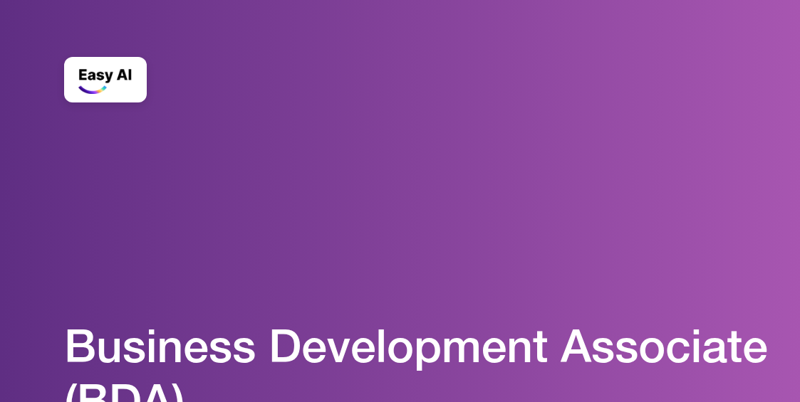 Business Development Associate (BDA)