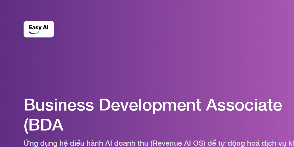 Development Associate Business Development Associate (BDA)