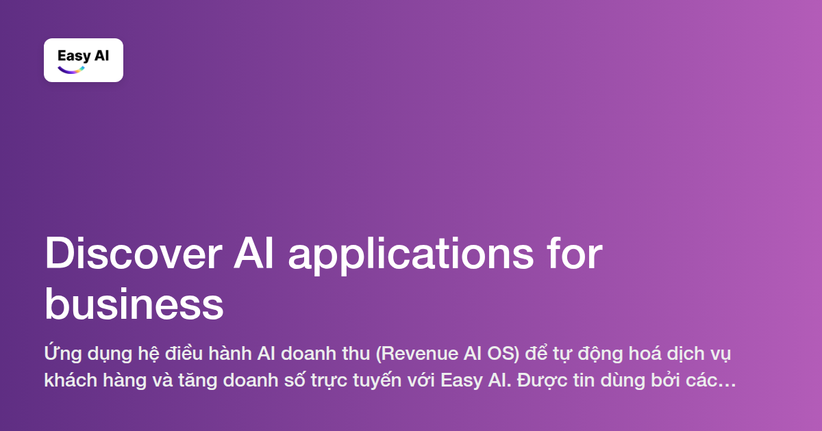 Discover AI applications for business